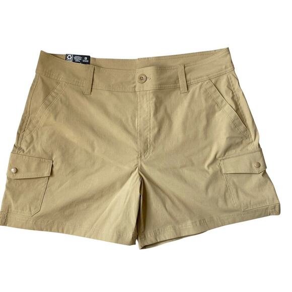 Eddie Bauer Pants - Eddie Bauer Cargo Shorts Women Size‎ 12 14 Khaki Camping Hiking Athletic NWT